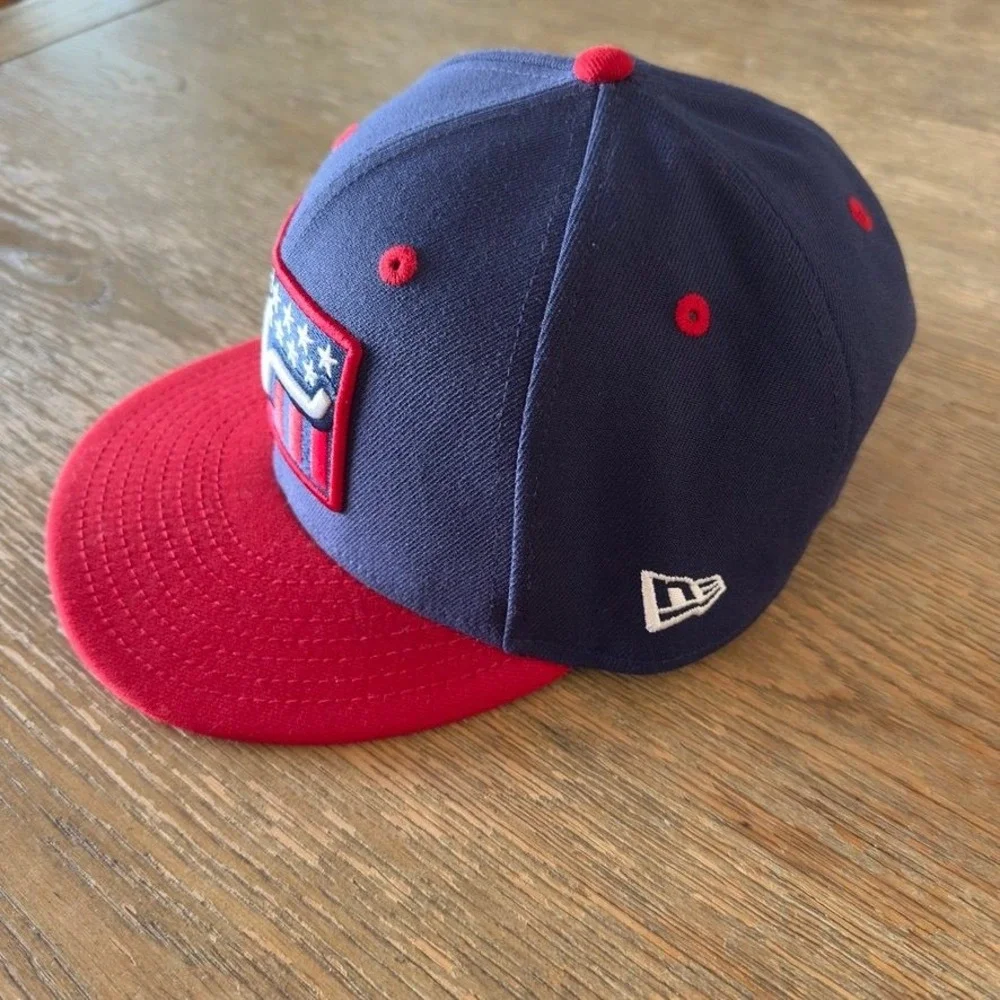 NWOT Kimes Ranch New Era 9Fifty Snapback Hat USA Flag Patch LE24 Navy Red OSFM